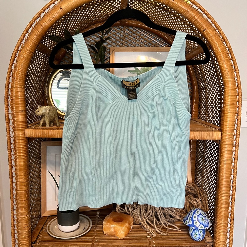 Vintage Knit Tank 100% Silk